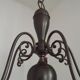 Five-light Flemish chandelier in silver-plated metal 5181