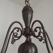 Five-light Flemish chandelier in silver-plated metal 5181