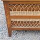 Vintage chest bench from the 50s in oak and rattan