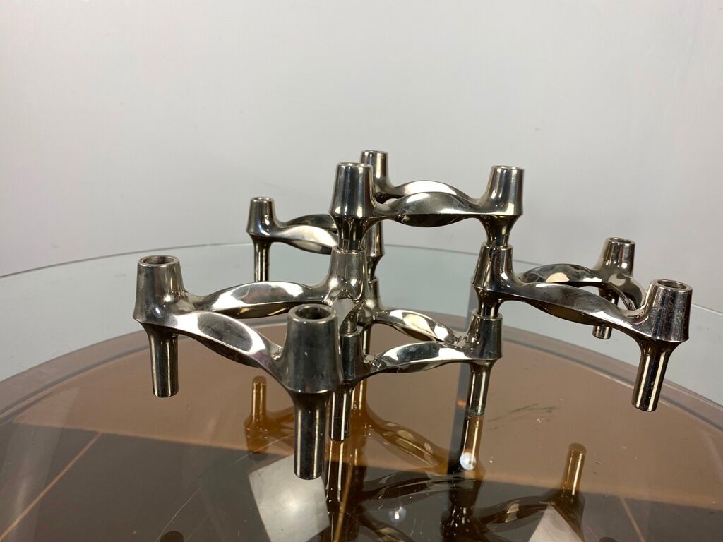 Lot of 5 BMF Nagel 1970 modular candlesticks