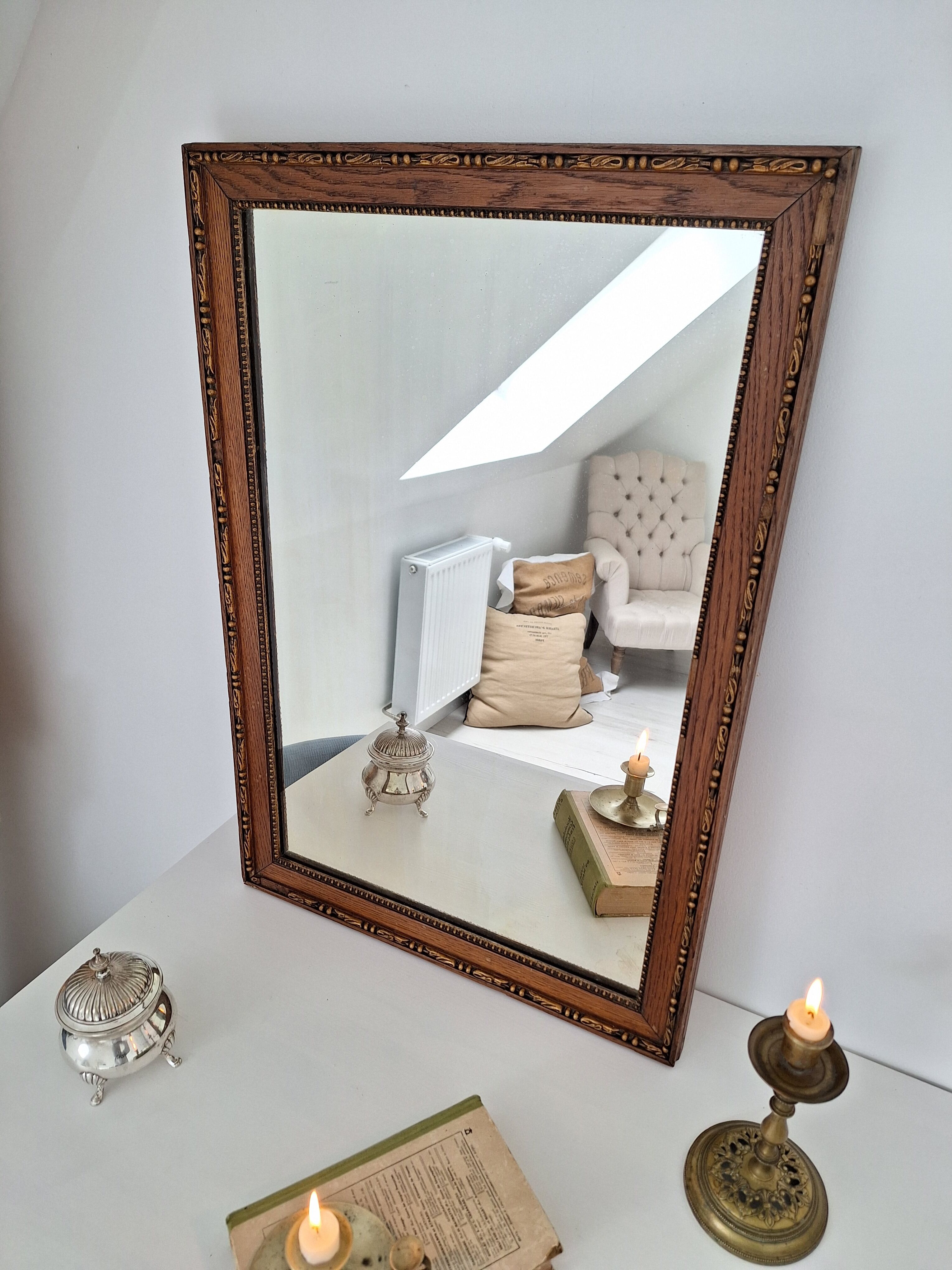 Wooden mirror 68x47cm