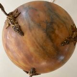 Art deco alabaster pendant light