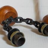 Duo de bougeoirs brutalistes Art-populaire années 50