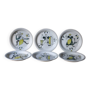 Lot de 6 assiettes en