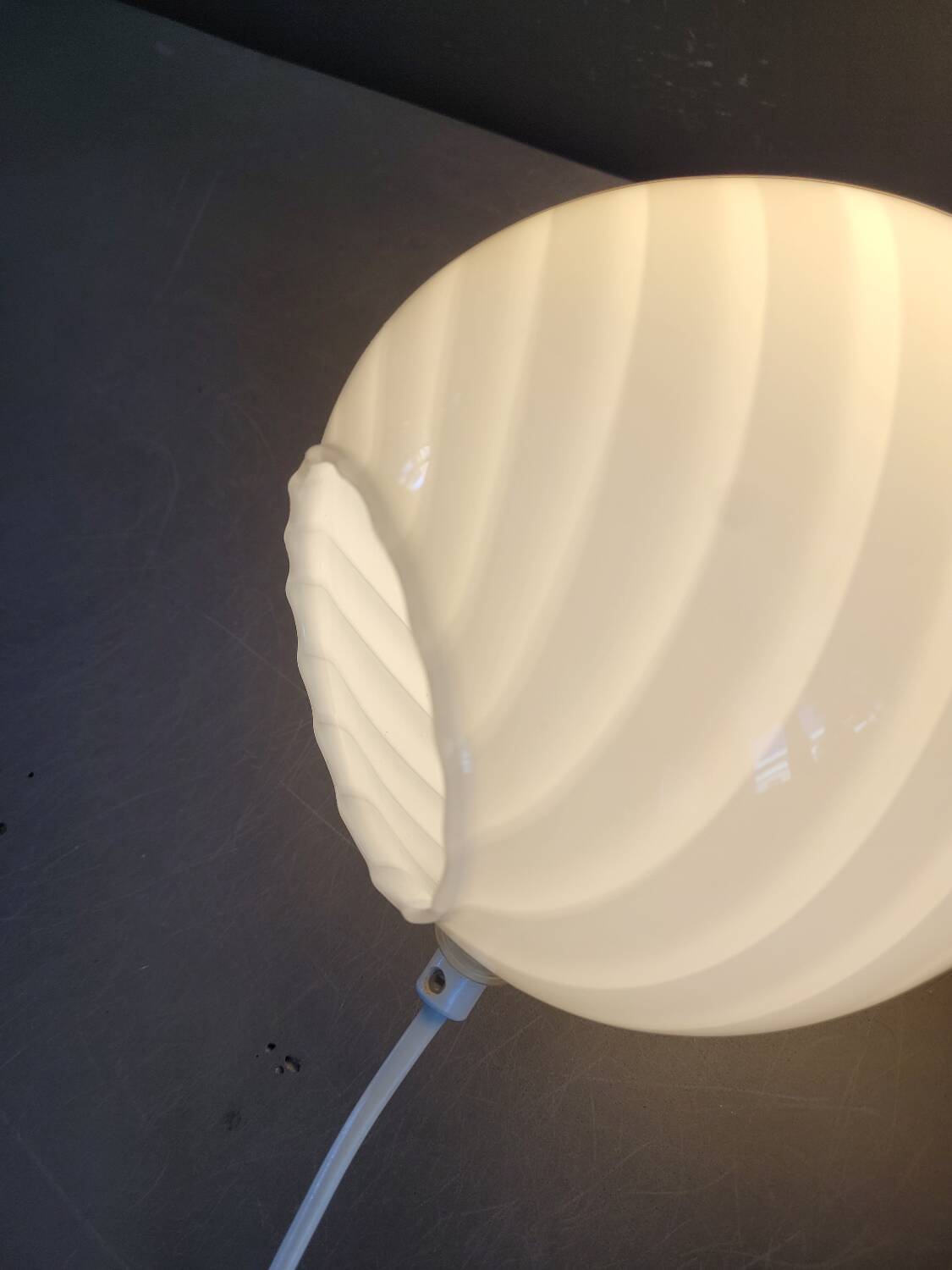 Lampe egg spirale en verre de Murano