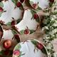 Antique barbotine service with Choisy le Roi apple decorations