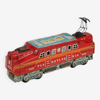 Train jouet vintage Yonezawa Japon Tin Litho Pennsylvanie 3218