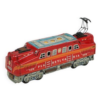 Train jouet vintage Yonezawa Japon Tin Litho Pennsylvanie 3218