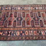 Vintage Karacah Rug 182x114 cm, medium, Tribal oriental Carpet  Red Navy Blue