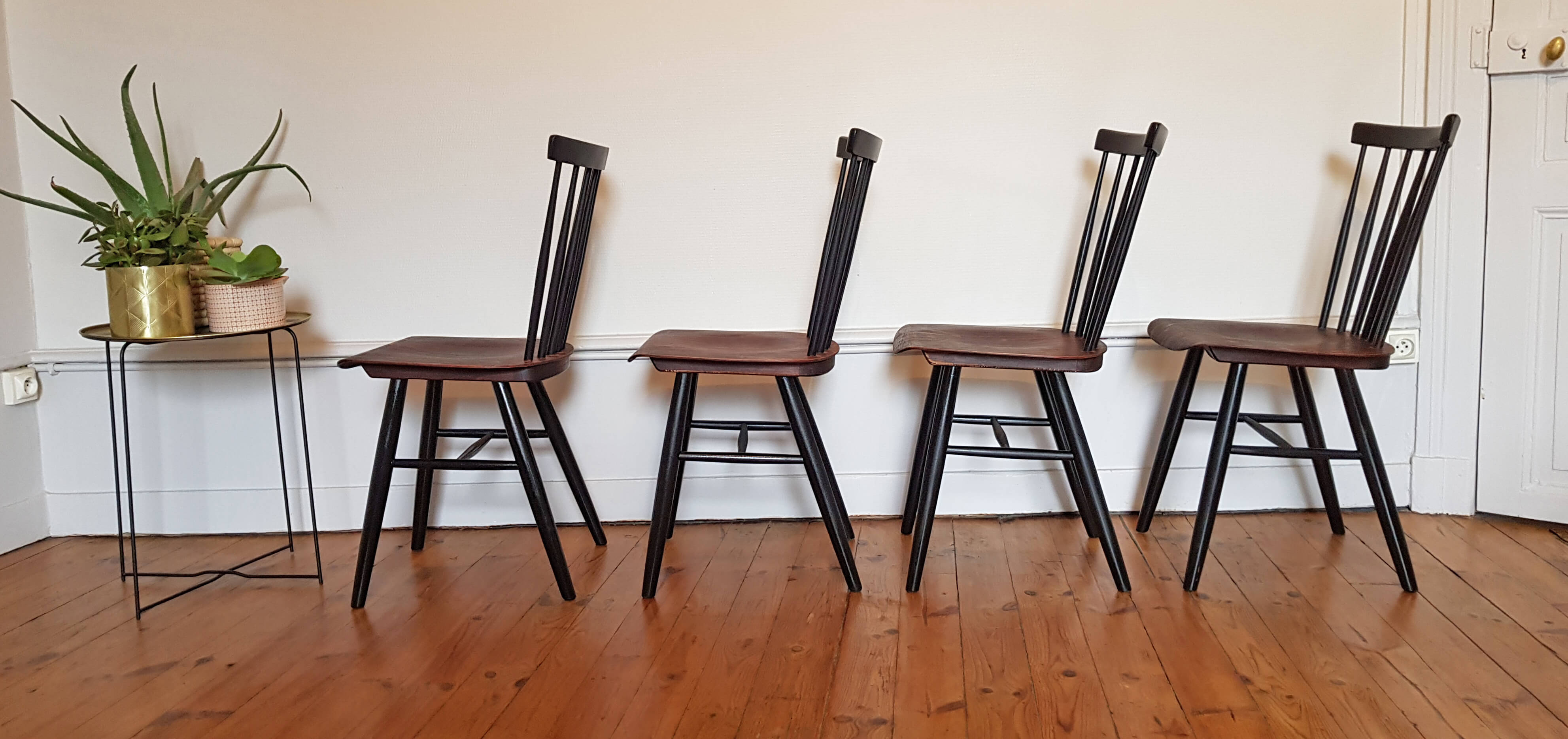 4 chairs vintage Thonet 60s