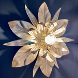 Vintage wall lamp golden leaves