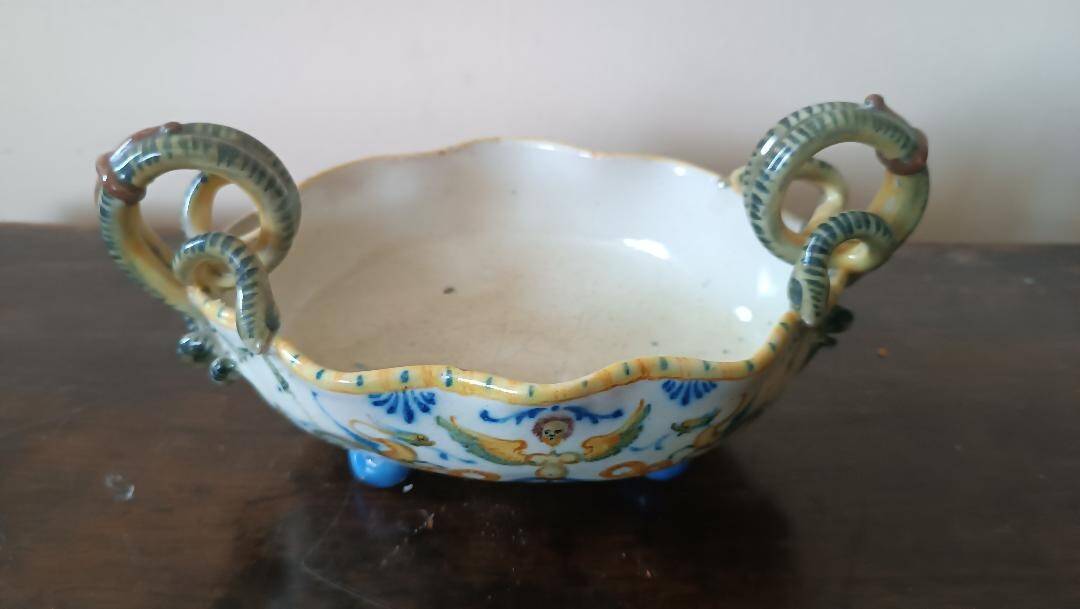 Antique centrepiece in 18th-century faience