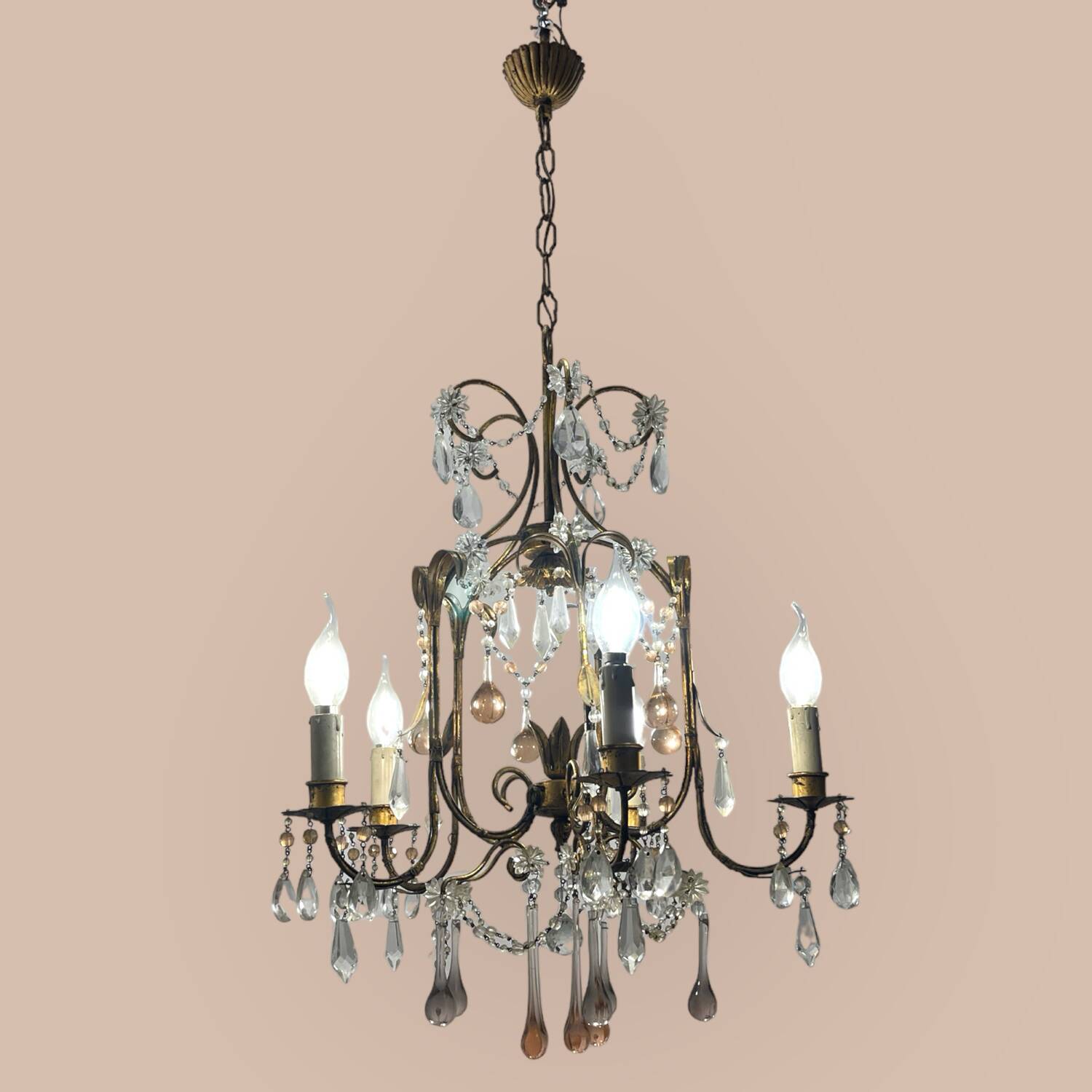 Florentine Murano Glass Drop Chandelier