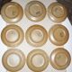 Pair of stoneware dessert plates cnp village france
