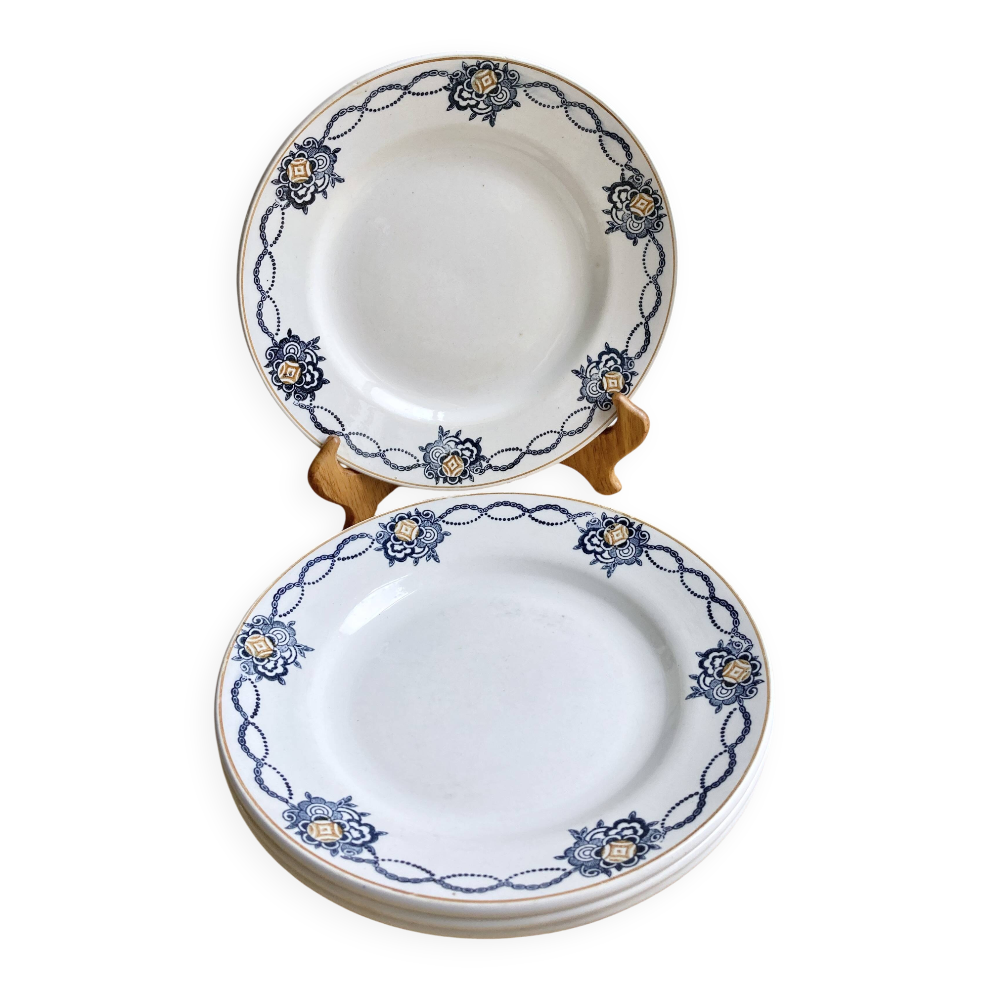 4 Terre de fer flat plates - Saint-Amand