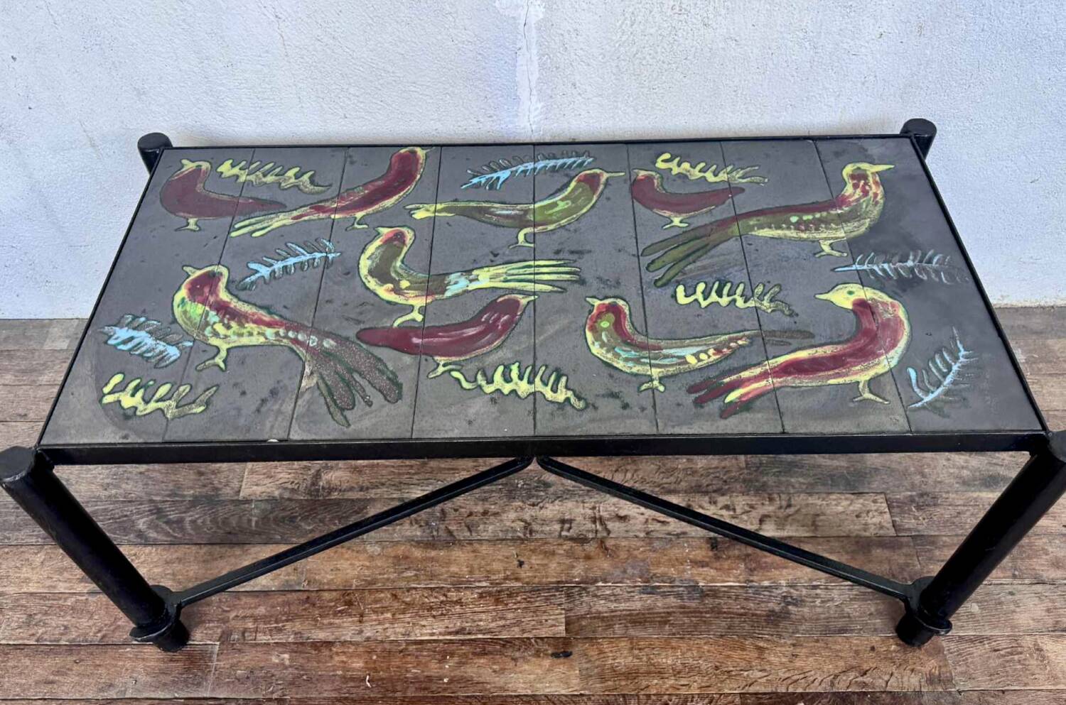 Jacques adnet and guidette carbonnel coffee table 1950