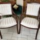 Pair of carved armchairs in Empire style – mahogany wood