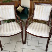 Paire de fauteuils sculptés style Empire – bois acajou
