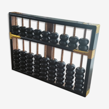 Chinese abacus made of wood and brass