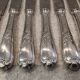 12 silver-plated metal table knives Ercuis model Dubarry