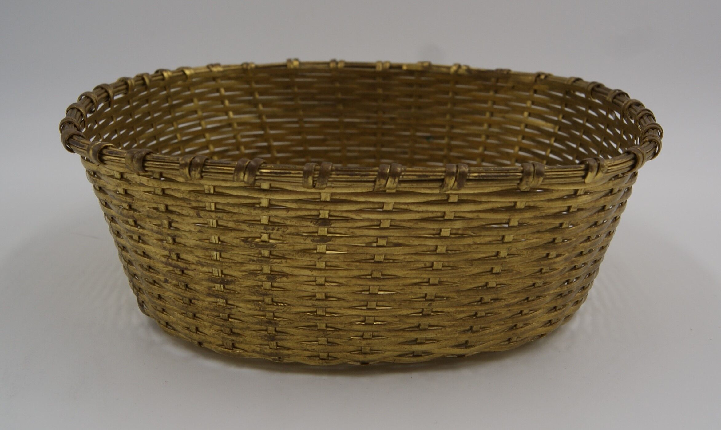 Square basket vintage metal wire