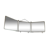 Miroir de barbier triptyque 104x27 cm