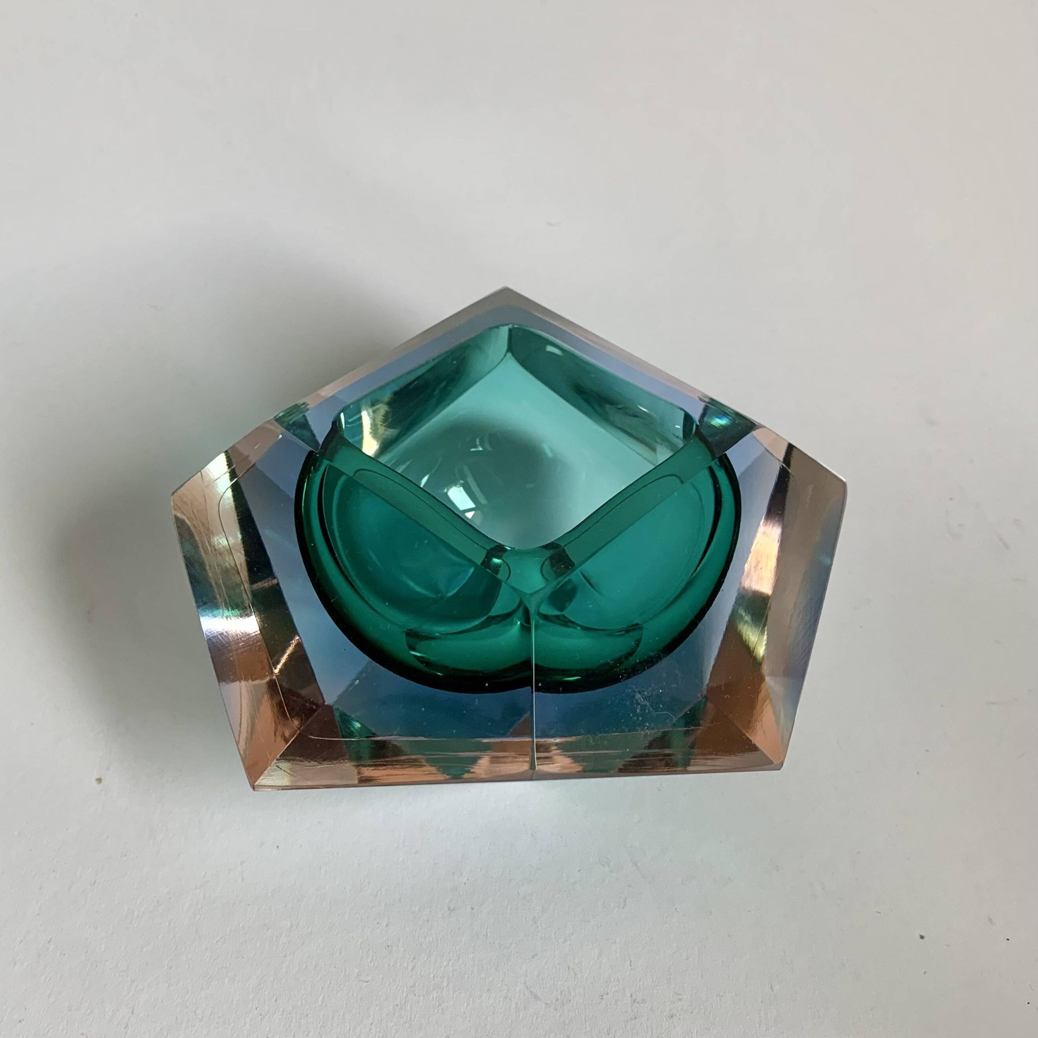 Murano Sommerso Ashtray, Italy 1970s
