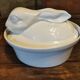 White ceramic rabbit terrine
