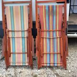 Pair of vintage long chairs