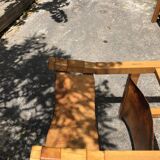Leather and wood chairs