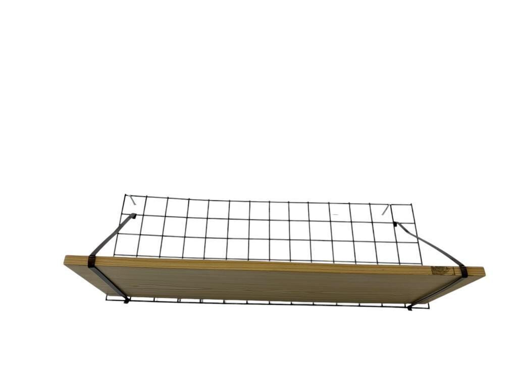 Étagère murale vintage style Tomado avec grille et tablette