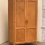 Parisian wardrobe vintage beech 1970