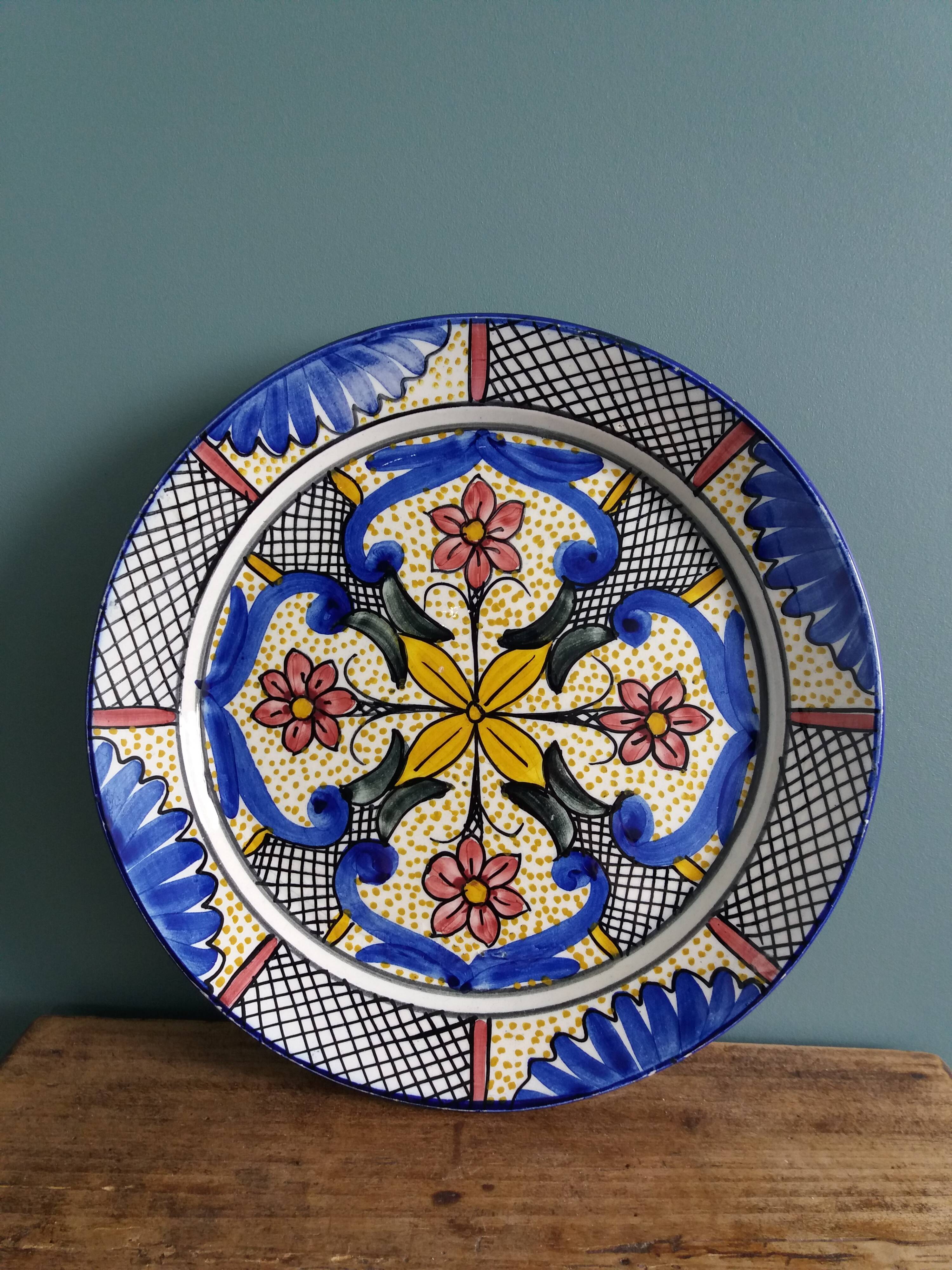 Hand painted decorative wall plates Spain