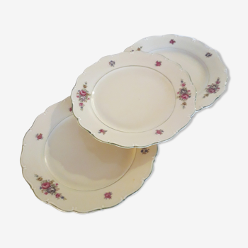 Assiettes en porcelaine estampillées