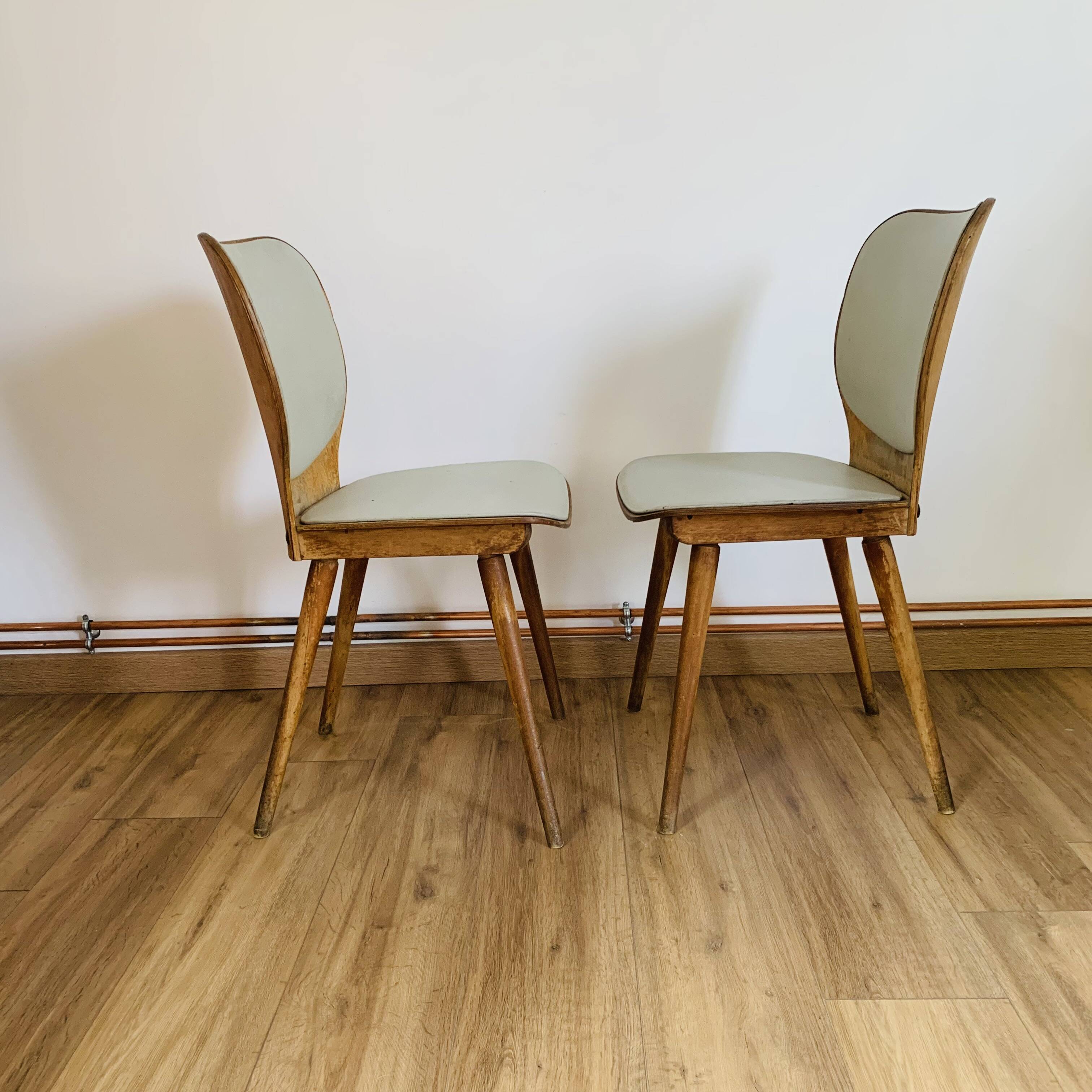 Paire de chaises vintage baumann