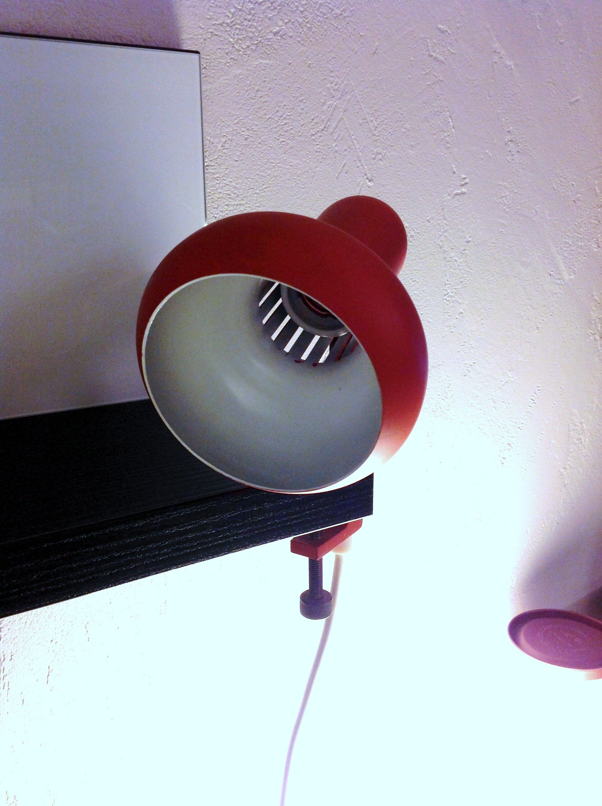 Orange articulated lamp vintage 60/70
