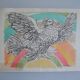Picasso original lithograph 1952 Dove with a rainbow 38x28cm