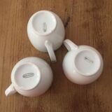 3 coffee cups Ivory