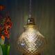 Vintage amber glass suspension globe