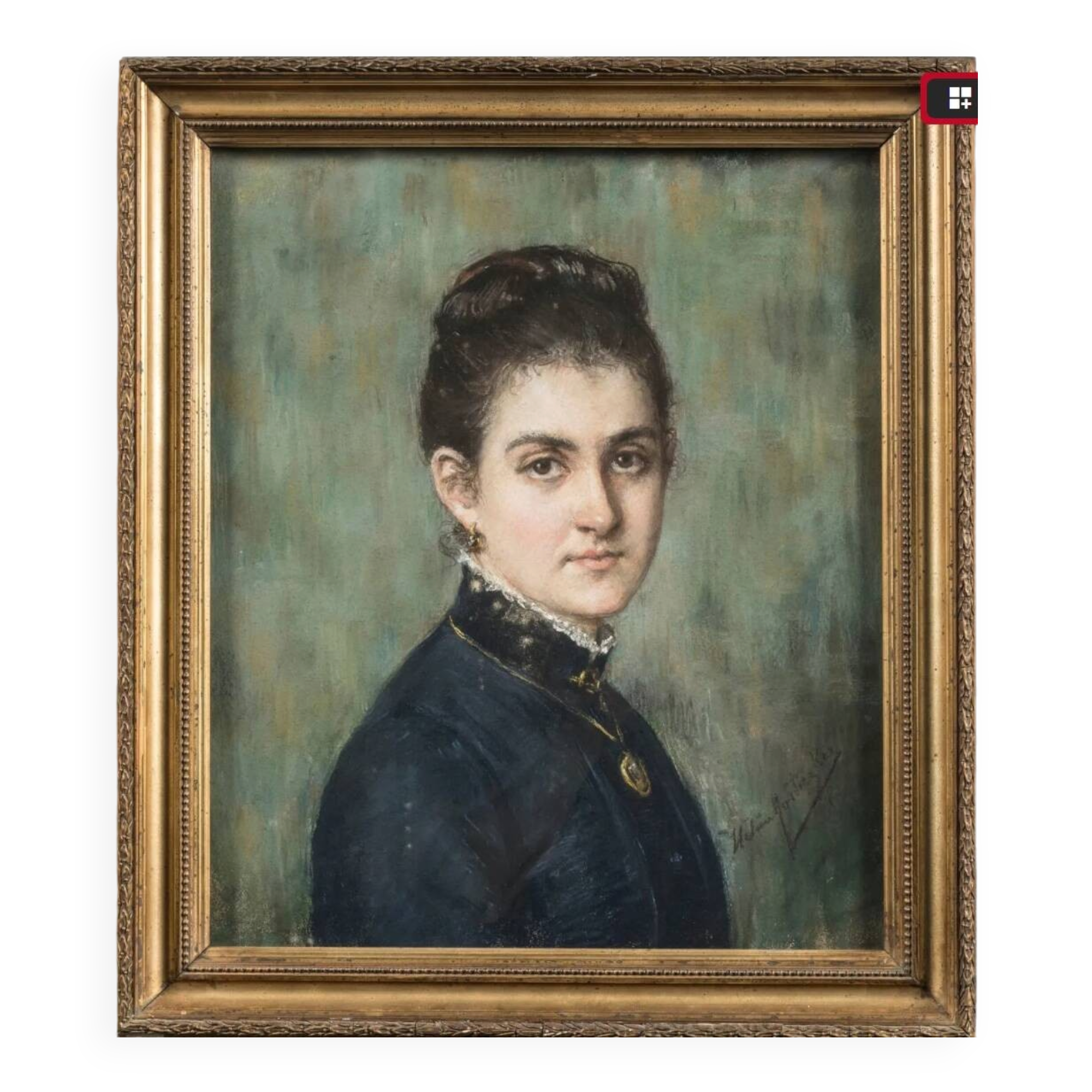 Portrait of a young woman in a medallion (Jeanne Puget, wife of Cocha)