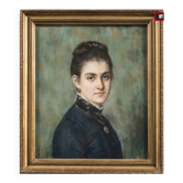 Portrait d'une jeune femme au médaillon, Jeanne Puget, épouse Cocha