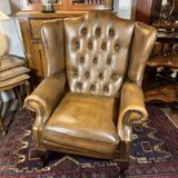 Vintage Leather Chesterfield Armchair – English Country House Style  Claw F