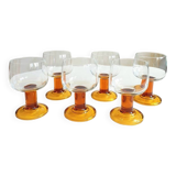 70's Amber Wine Glasses