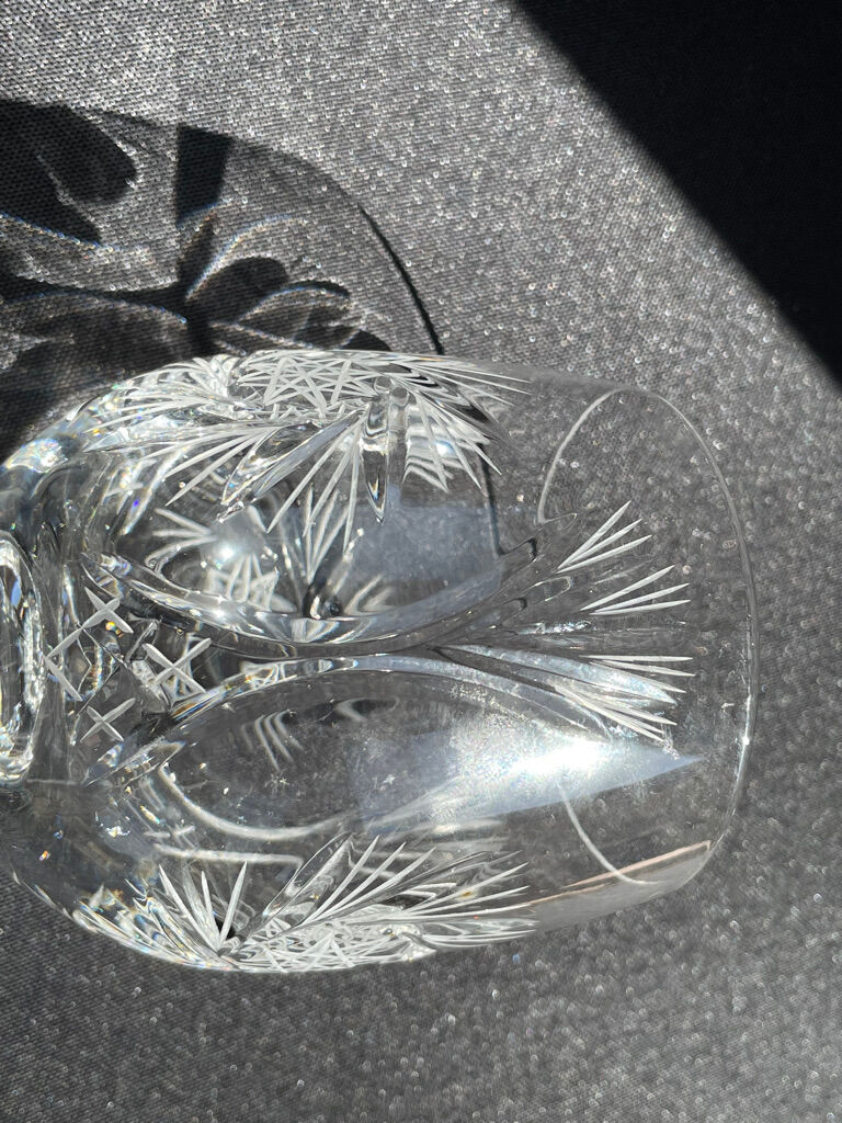 Cristal de Bohème - Verres à eau ou à vin (6) - Moderne milieu de siècle - Cristal taillé main