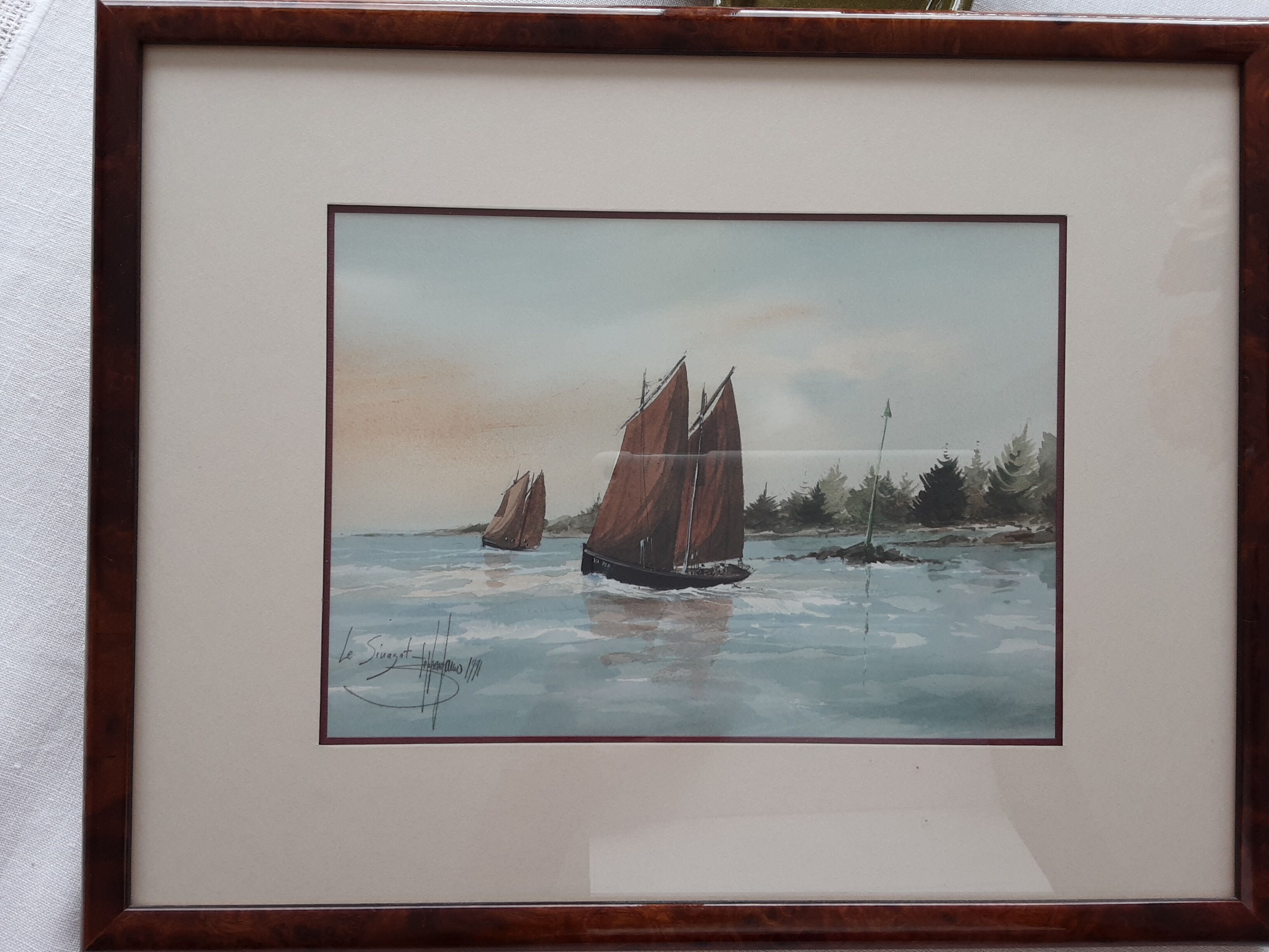 Tableau aquarelle marine