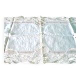 Vintage table runner lace tablecloth and openwork cotton embroidered 105x45 cm