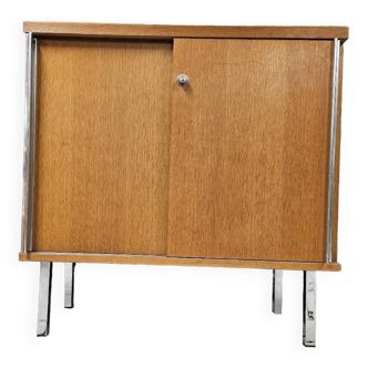 Vintage sliding door storage unit