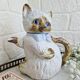 Vintage Japanese teapot in the shape of a ceramic cat