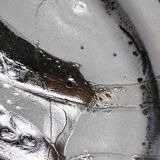 Decorative glazed stoneware plate by Patrick Rollet