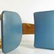 Vintage set of two Cor Alons chairs – bent plywood & blue and cream skai upholstery – 1950s Dutch design